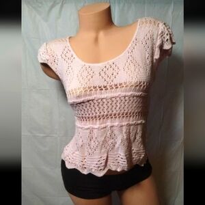 Knit babydoll shirt
